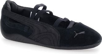 Puma Womens Ballet Shoes Speedcat Black Leather And Fabric Ballerina