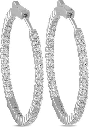 Luxury Bazaar Orecchini a cerchio con diamanti - Argento