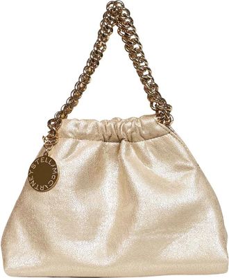 Stella McCartney Falabella Mini Drawstring Bag - Dames - Handtassen - Beige - ONE Size - Leer - Tassen