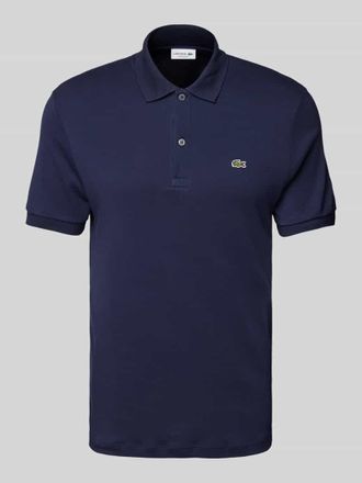 Lacoste Regular Fit Poloshirt mit Label-Detail in Marine, Gr&ouml;&szlig;e S