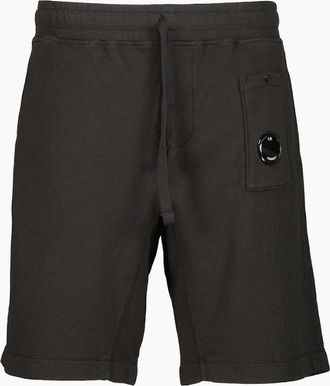 C.P. Company Mens Malfile Fleece Lens Bermudas - Black - Size: 37/36/32