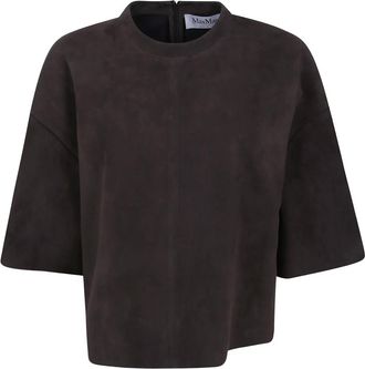 Max Mara MXS Getto Suede Top - Dames - Blouses & Shirts - Bruin - Maat: XS Su&egrave;de
