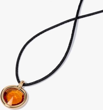 Annoushka Sweetie Citrine Pendant & Soft Leather Necklace