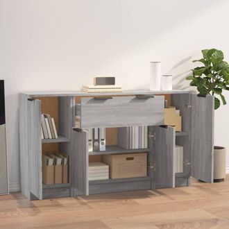 Berkfield Home Sideboards 3 pcs Grey Sonoma Engineered Wood