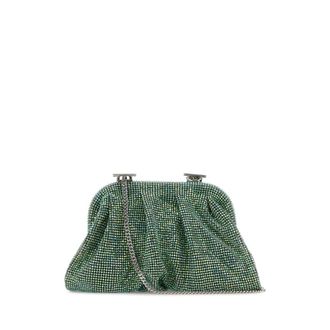 Benedetta Bruzziches Embellished Fabric Small Venus Clutch