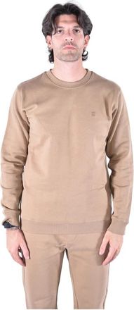 Dondup Regular Crewneck Sweatshirt - Heren - Sweatshirts - Beige - XL - Katoen - Hoodies & sweatvesten