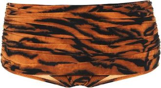 Norma Kamali Bill tiger-print bikini bottoms