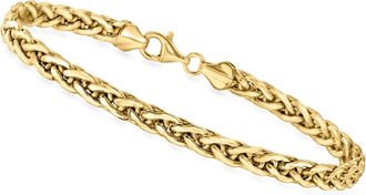 Canaria Canaria 10kt Yellow Gold Wheat-Chain Bracelet
