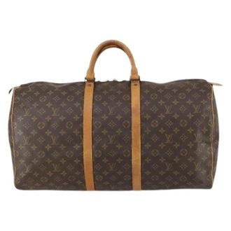 Louis Vuitton Pre-owned Weekend Bags, unisex, Brown, Size: ONE SIZE Pre-owned Canvas Weekend Bag