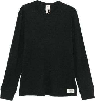 SKIMS T-shirt a girocollo a nido dape firmata - - Knitwear - Uomo - Nero - XL