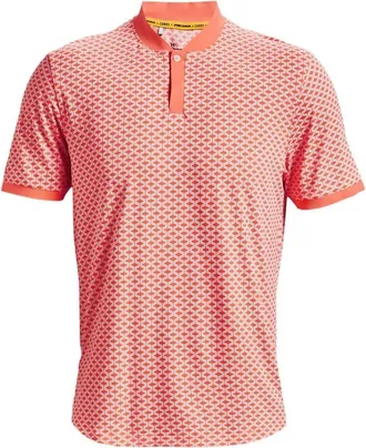 Under Armour Curry Greater Than Polo Shirt Red Pink 1370095-824