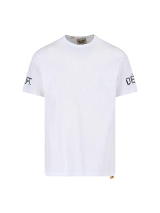 Gallery Dept. White Contrast Logo Straight Hem T-Shirt