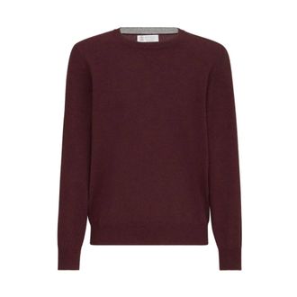Brunello Cucinelli Kasjmier trui met ronde hals - Heren - Truien - Bruin - Maat: XL Kasjmier