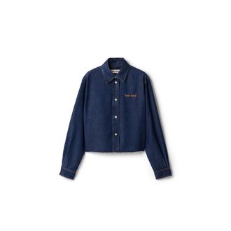Miu Miu Denim Shirt, Woman, Navy, Size 38