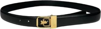 Celine Pre-owned Vintage Leren Riem - unisex - Vintage Accessoires - Zwart - ONE Size - Leer - Vintage