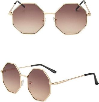 Generic Sunglasses Vintage Metal Hexagonal Retro Driving Mirror Sun Glasses,7 2026