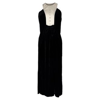 Temperley London Halter Backless Dress in Black Viscose