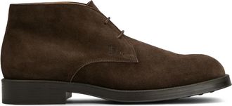 Tod's Polacco Formale Gomma 75L - Heren - Veterlaarzen - Bruin - 44 EU - Leer - Schoenen