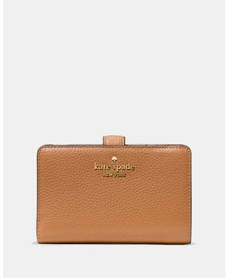 Kate Spade New York Womens Medium Bifold Wallet - Dark Brown Leather - One Size