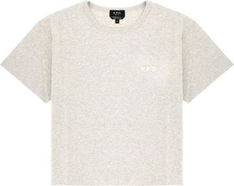 A.P.C. Grey Logo Crew Neck T-Shirt