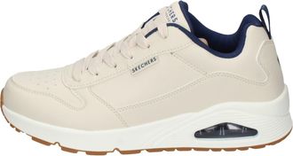 Skechers Mens Uno Alder Sneaker, White Duraleather/Blue Mesh, 7 UK