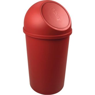 Helit Recipiente Para Residuos Con Trampilla De Polipropileno Rojo