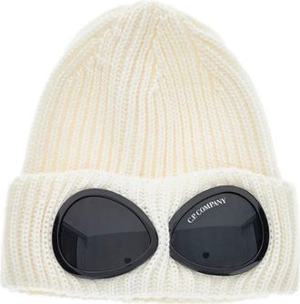 C.P. Company Berretto a coste U16 con dettaglio occhialini - Toni neutri