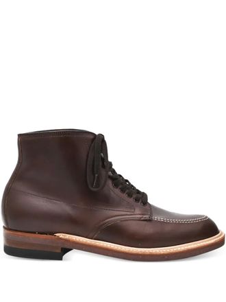 Alden lace-up stitched boots - Brown