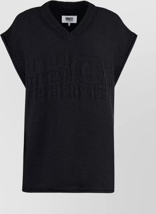 Maison Margiela knit v neck sleeveless wool vest