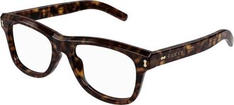 Gucci Rechthoekige Brillen - Heren - Brillen - Bruin - 52 MM - Accessoires