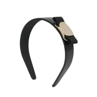 Ferragamo Pre-owned Accessories, female, Black, Size: ONE SIZE Pre-owned Grosgrain Ribbon Alice Band