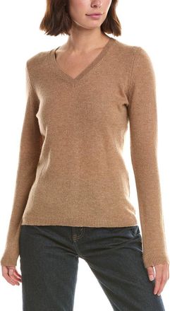 Fort&eacute; Cashmere Basic V-Neck 100% Cashmere Pullover