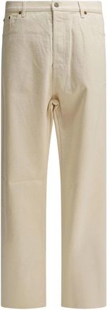 Valentino Straight Leg Katoenen Twill Broek - Heren - Regular Fit Jeans - Wit - W32 - Katoen - Jeans
