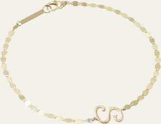 Lana Jewelry Micro Cursive Initial Bracelet