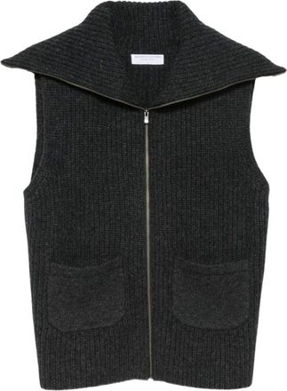 Majestic Filatures Gilet con zip in lana - - Jackets - Donna - Grigio - M