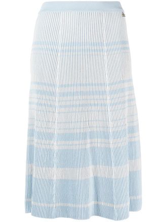 Elisabetta Franchi striped ribbed midi skirt - Blue