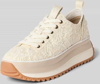 Tamaris Tamaris Low Top Sneaker mit Ajour-Strick Optik in Offwhite, Gr&ouml;&szlig;e 37
