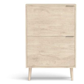 HERDASA Herdasa - Zapatero 2 trampones modelo 527 acabado roble claro, 92x60x25 (alto x ancho x fondo)