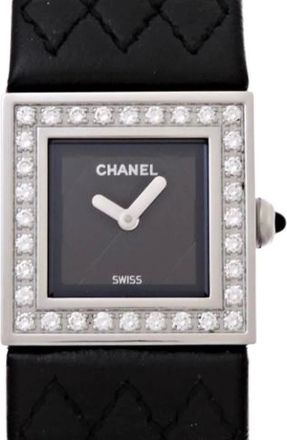Chanel Pre-owned Watches, female, Black, Size: ONE SIZE Pre-owned Stainless Steel Watch