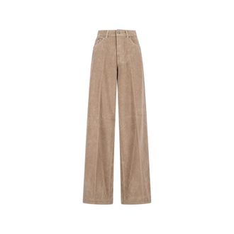 Haikure Broeken, Dames, Beige, W31, Wide Broeken