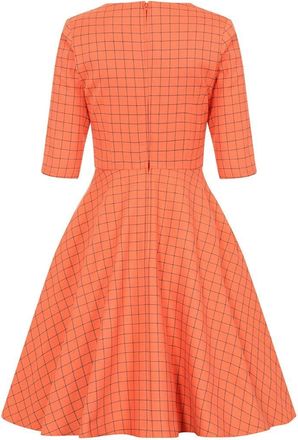 Hell Bunny Zora Mid Dress Orange