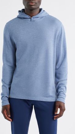 Johnnie-O Drayton Merino Wool Blend Hoodie in Laguna Blue at Nordstrom, Size Xx-Large