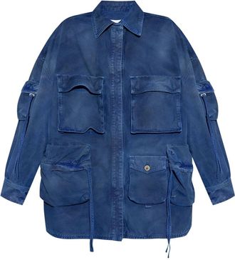 The Attico Oversized Denim Jacket - women - Cotton - 38 - Blue