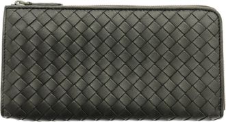 Bottega Veneta Intrecciato Brown Intrecciato Long Wallet (Bi-Fold) (Pre-Owned)