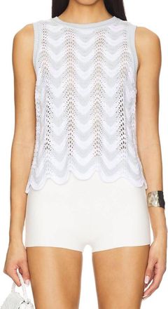 525 america Kayla Chevron Scalloped Tank In Arctic Ice Multi