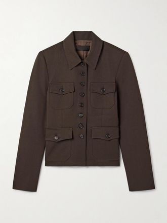 Nili Lotan Giacca In Twill Di Lana Jamison - Marrone