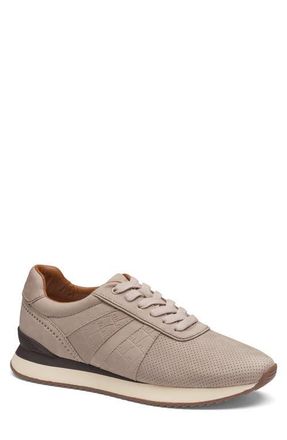 Johnston & Murphy Morgan Sneaker in Beige Nubuck/Croc Embossed at Nordstrom, Size 11.5