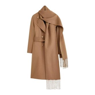 Joseph Light Double Face Lepage Scarf Coat - female - Joseph - Belted Coats - Brown - M - Coats