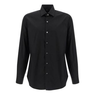 Barba Heren, Overhemden, Zwart, Maat: 5XL Katoen
