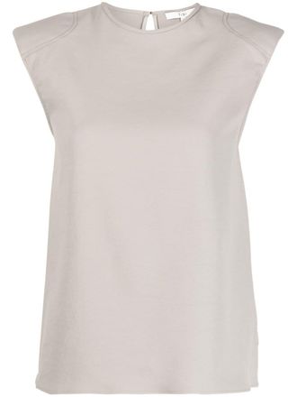 Tibi Top con spalline - Marrone